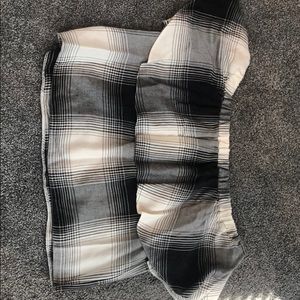 Topshop Off the Shoulder Gingham Top